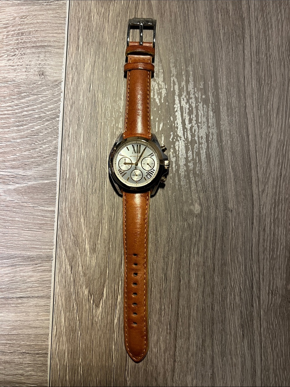 Michael Kors Brown Leather Chronograph Watch
